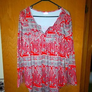 XL long-sleeved blouse